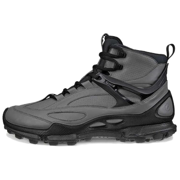Ecco High-Top Outdoor Shoes Men's Gray Black