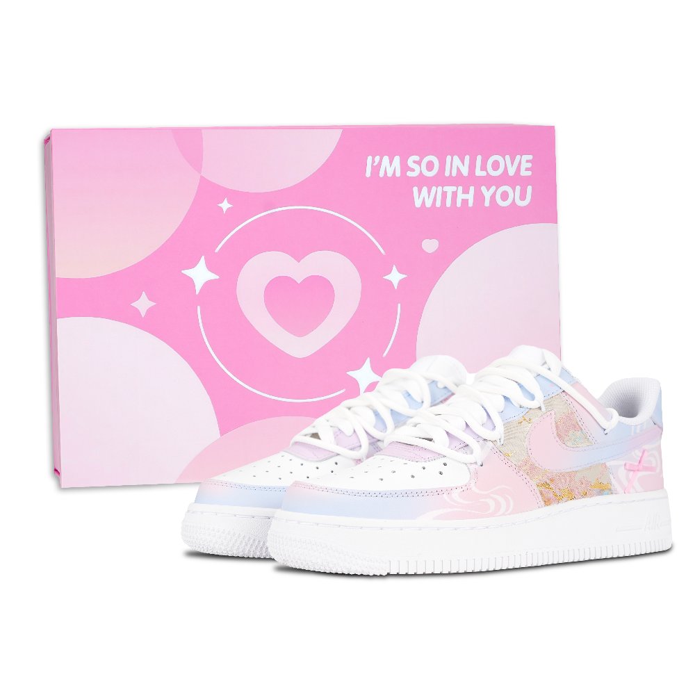 Nike Air Force 1 Anti Slip Wear Resistant Low Top Skateboard Shoes Women's Pink