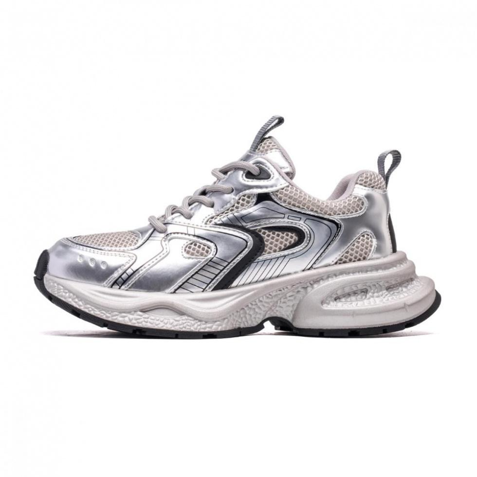 EBLAN Low-Top Chunky Sneakers Women's Silver