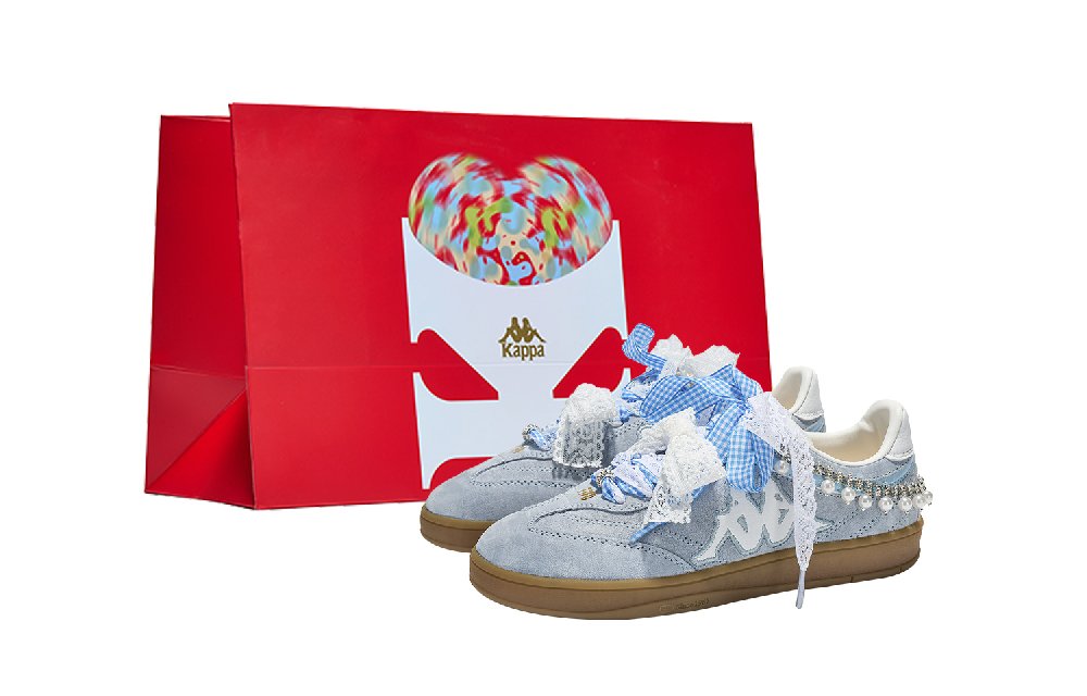 Kappa Tifo Back to Back Abrasion Resistant Low Top Skateboard Shoes Women's Blue White