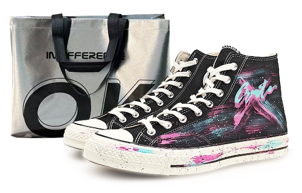 Converse Chuck 70 Abrasion Resistant Slip Resistant High Top Canvas Shoes Unisex Black Pink Blue