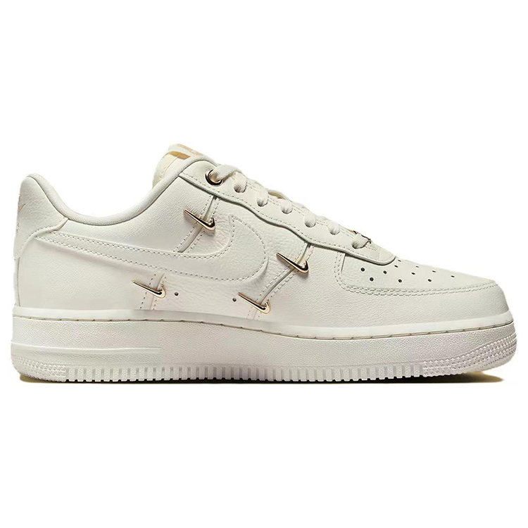 Nike Air Force 1 Anti-Slip Wear-Resistant Low-Top Skateboard Shoes Women's White Gold купить в интернет-магазине Yoocart с быстрой доставкой по России.