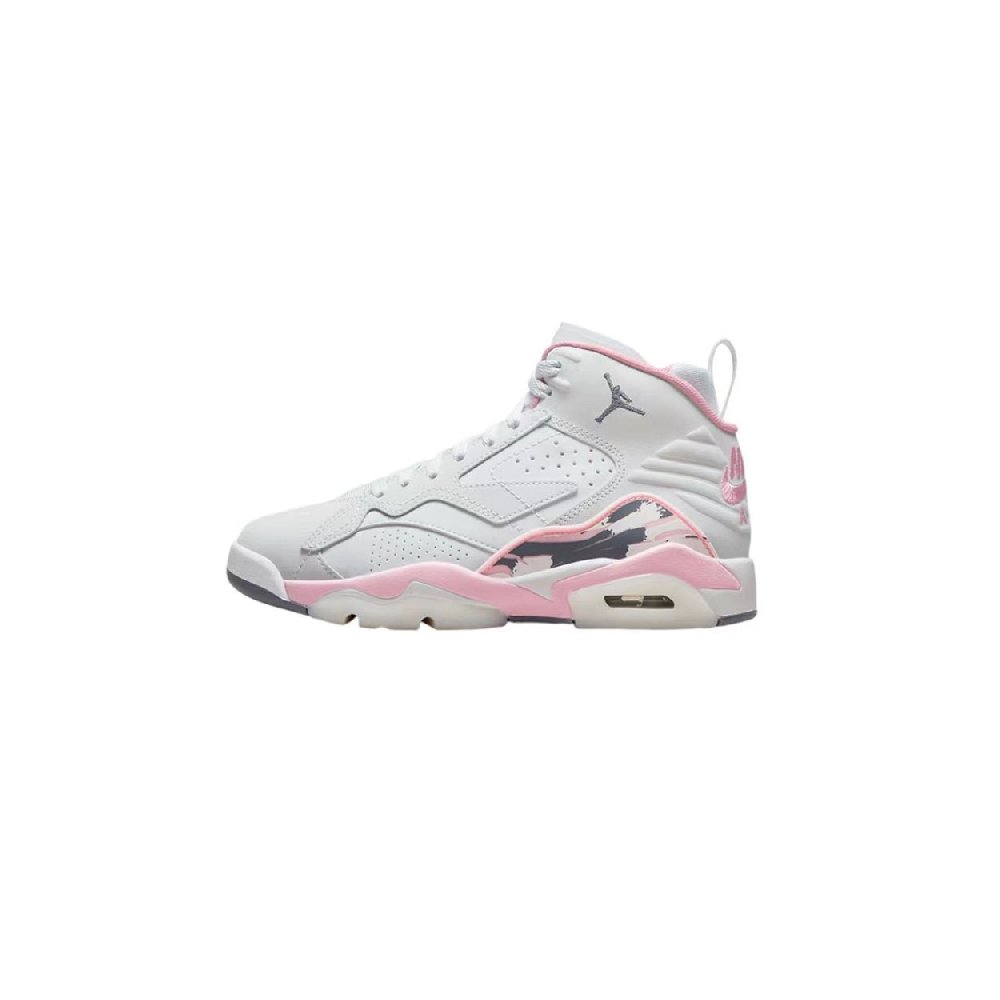 Jordan MVP Durable Breathable High-Top Vintage Basketball Shoes Women's Cherry Blossom Pink
