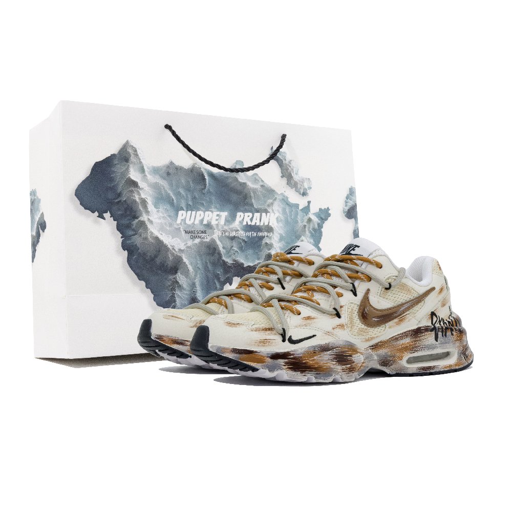 Nike Air Max Fusion Low Top Casual Running Shoes Women's White Yellow
