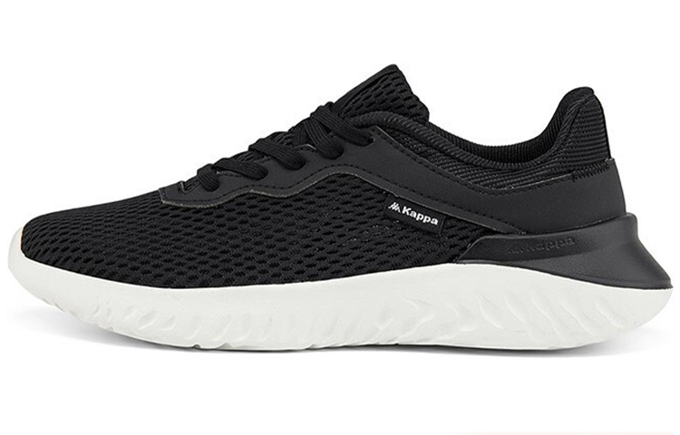 Kappa Shock Absorbers Slip Resistant Abrasion Resistant Breathable Low top Casual Shoes Unisex Black White