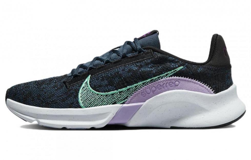 Nike SuperRep Go 3 Flyknit Next Nature 'Armoury Navy Green Glow' Women's