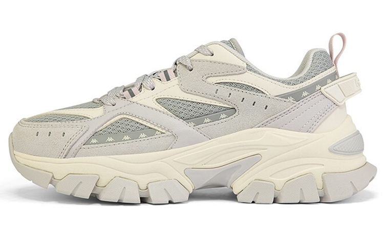 Kappa Shock Absorbers With Slip Resistant And Abrasion Resistant Properties Low Top Chunky Sneakers Unisex Crystal Gray