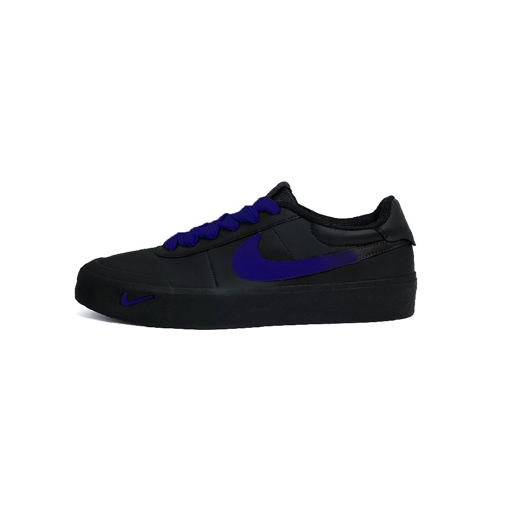 Nike Court Shot Abrasion Resistant Low Top Skateboard Shoes Unisex Navy Blue