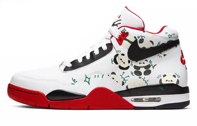 Nike Flight Legacy High-Top Vintage Basketball Shoes Men's Red White
