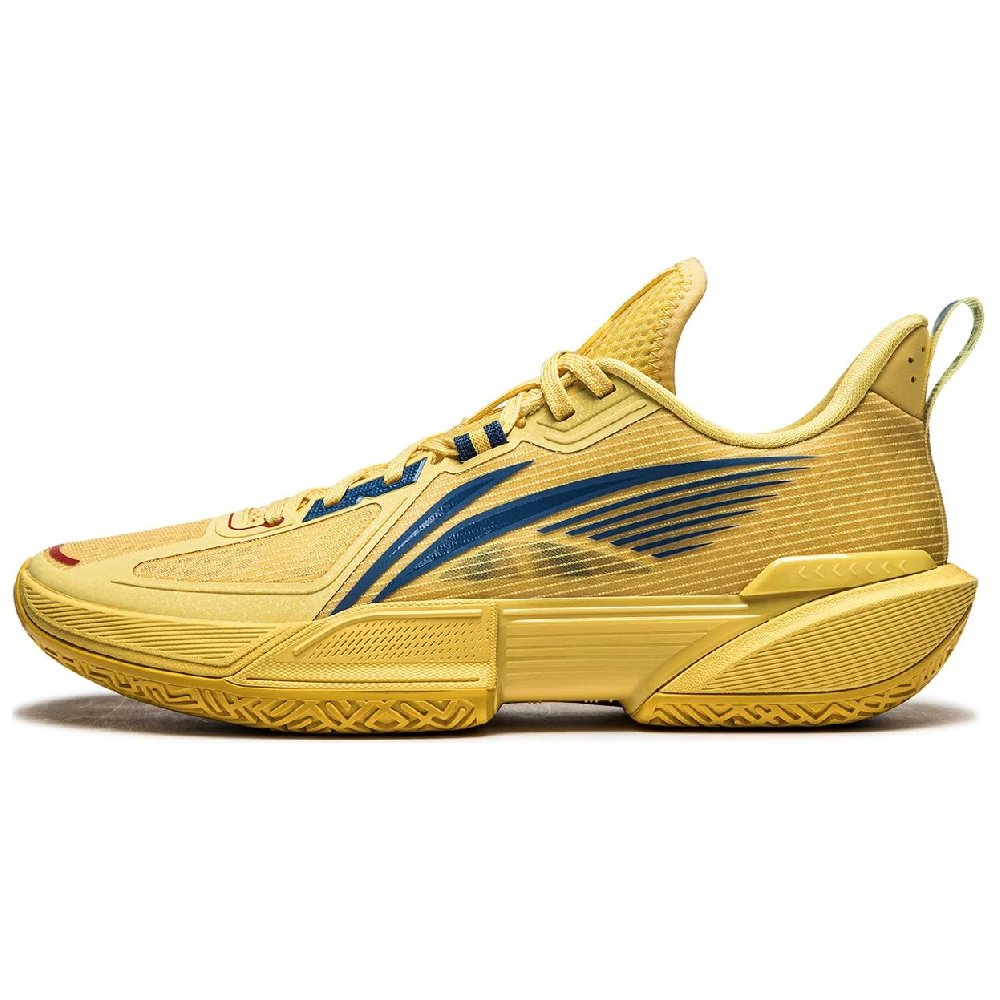 LiNing Light Speed 2 2.0 Cushioning Wear-Resistant Low-Top Basketball Shoes Men's Yellow Blue