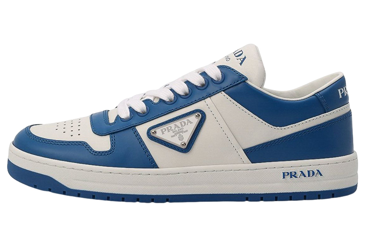 PRADA Low Top Stylish Skateboarding Shoes Women's White Blue