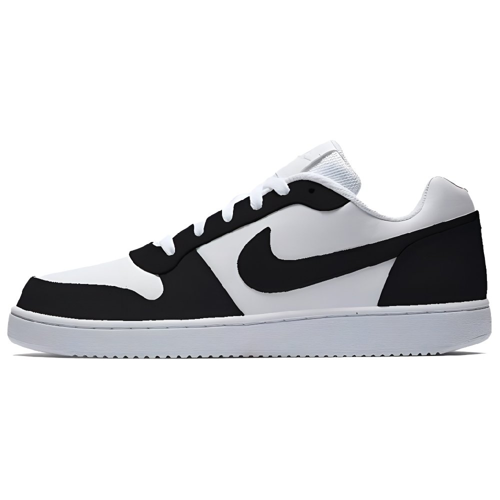 Nike EBERNON Not Black, Then White Anti Slip Wear Resistant Low Top Skateboard Shoes Men's Black White