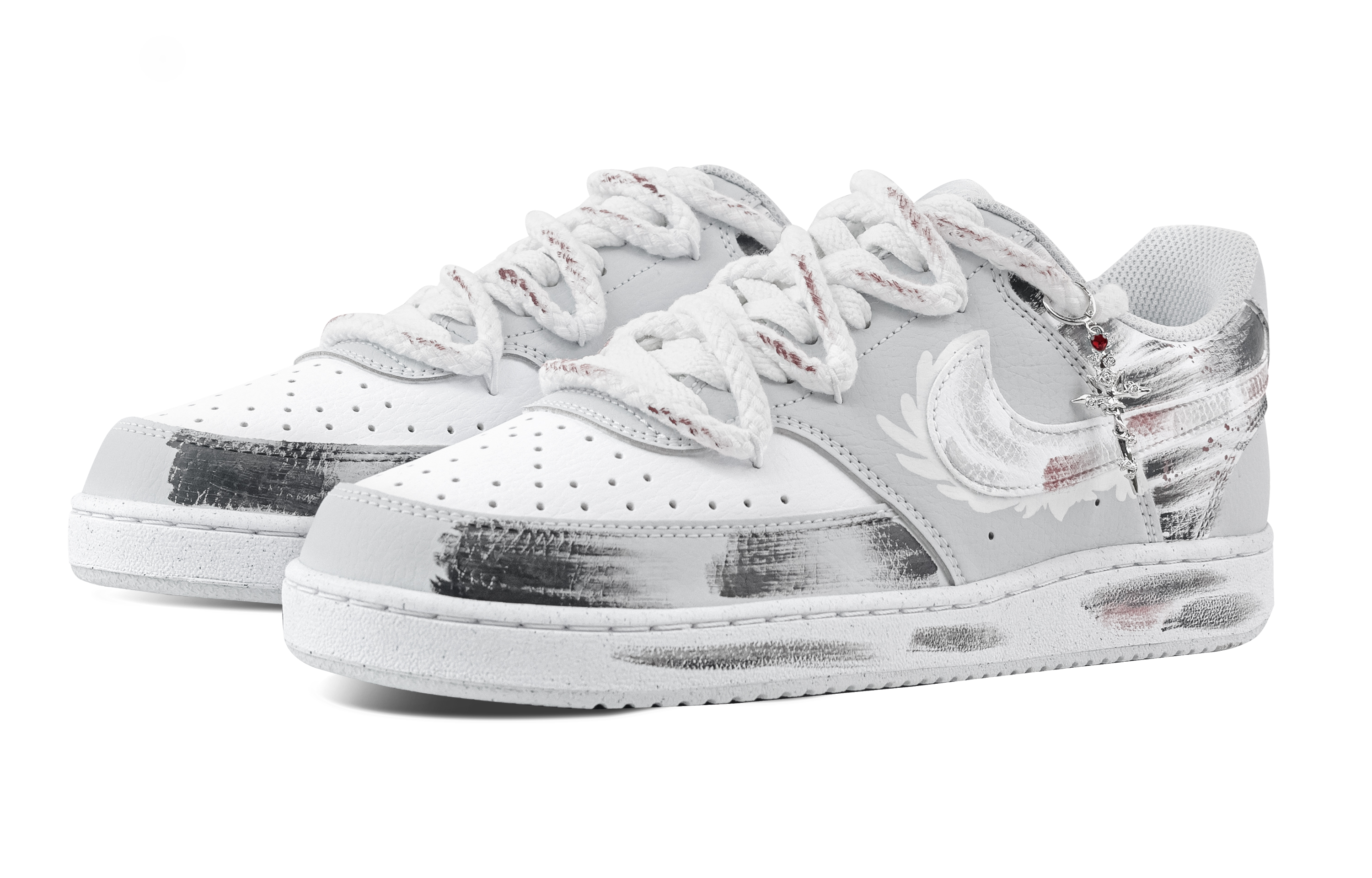 Nike Court Vision Cross Landscape Abrasion Resistant Low top Skateboard Shoes Men's Light Gray купить в интернет-магазине Yoocart с быстрой доставкой по России.