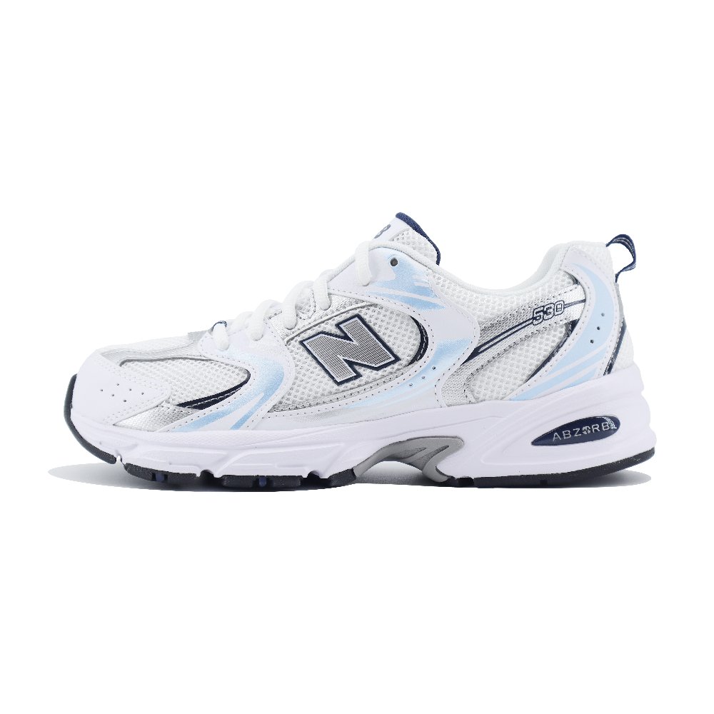 New Balance NB 530 Abrasion Resistant Low Top Casual Running Shoes Unisex White Silver