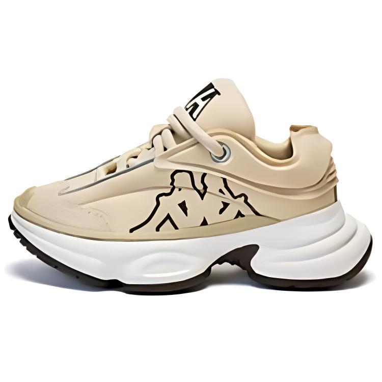 Kappa Anti-Slip And Wear-Resistant Height Increasing Low-Top Chunky Sneakers Women's Khaki