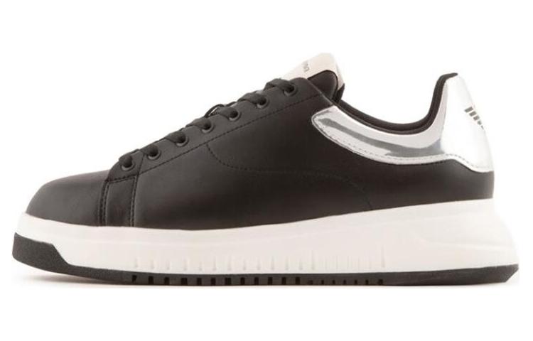 EMPORIO ARMANI Wear-Resistant Low-Top Skateboard Shoes Men's Black
