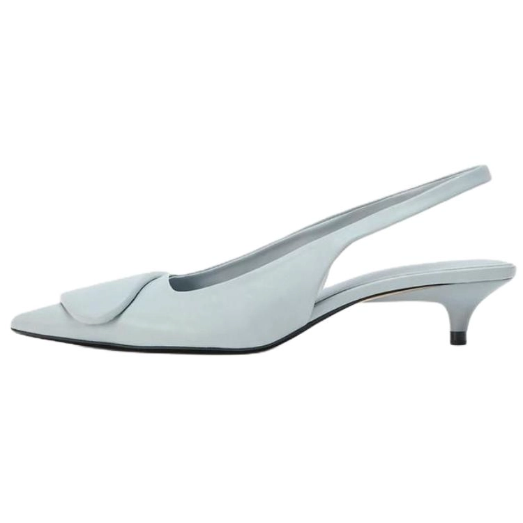 ZARA Slim Heel High Heels 4cm Women's Light Blue