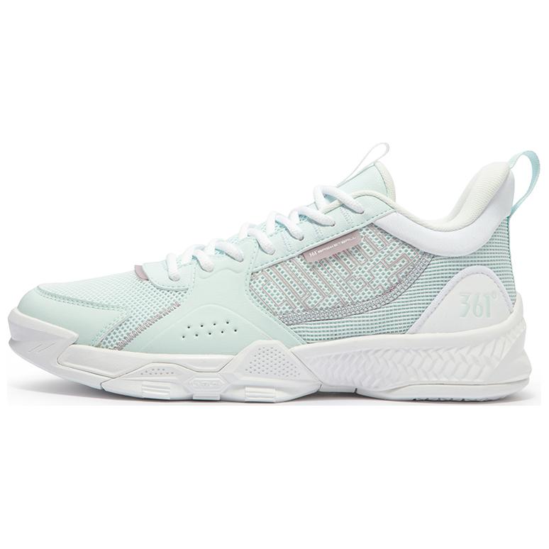 361° Cushioning Wear-Resistant Low-Top Basketball Shoes Men's Green White