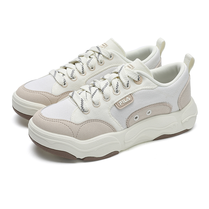 FILA BURGER Hamburger Shoes Breathable And Lightweight Low Top Canvas Shoes Women's White Yellow купить в интернет-магазине Yoocart с быстрой доставкой по России.