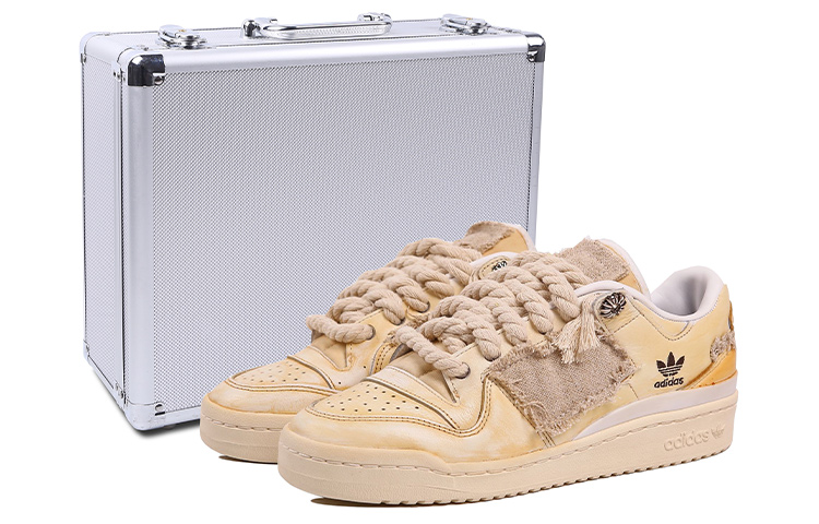 Adidas Originals FORUM 84 ADV Low Top Skateboard Shoes Men's Beige Yellow