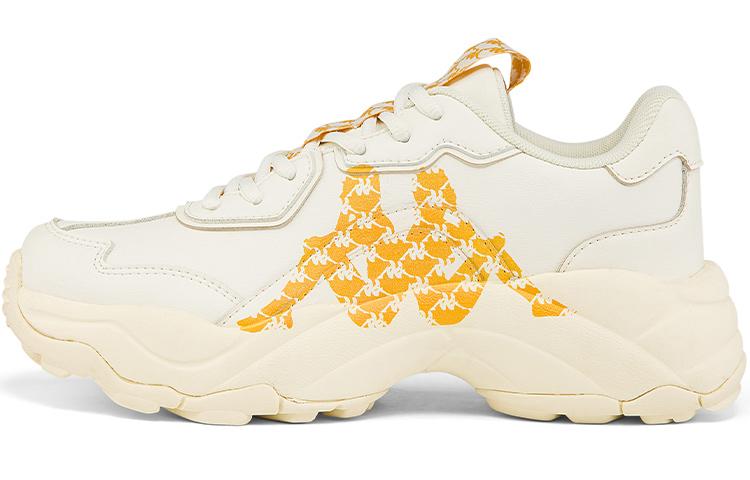 Kappa Wear-Resistant Slip-Resistant Low-Top Chunky Sneakers Unisex Winter White