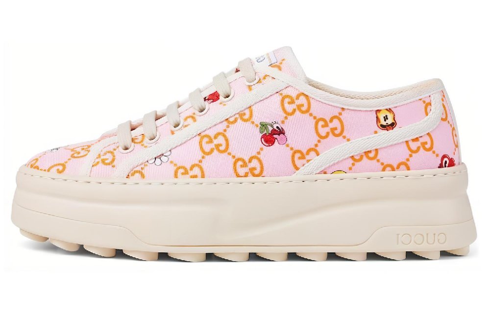 GUCCI Low Top Skateboard Shoes Women's Pink
