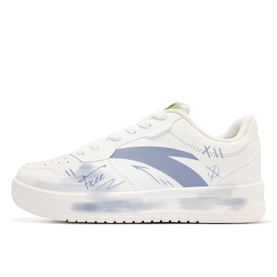 Anta Life Collection Liberalism Slip-Resistant Cushioning Wear-Resistant Low-Top Skateboard Shoes Men's Blue