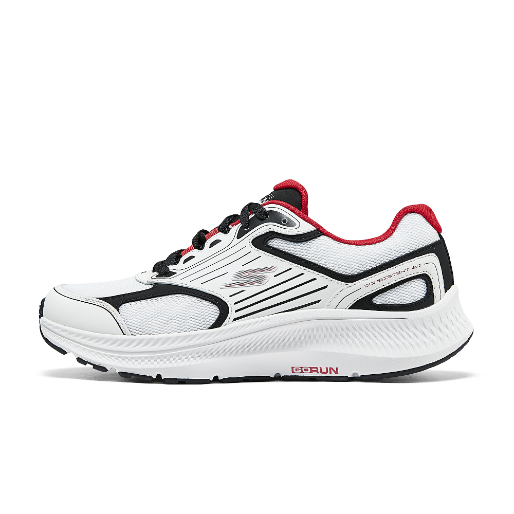 Skechers Breathable Lightweight Low-Top Casual Running Shoes Men's White Black