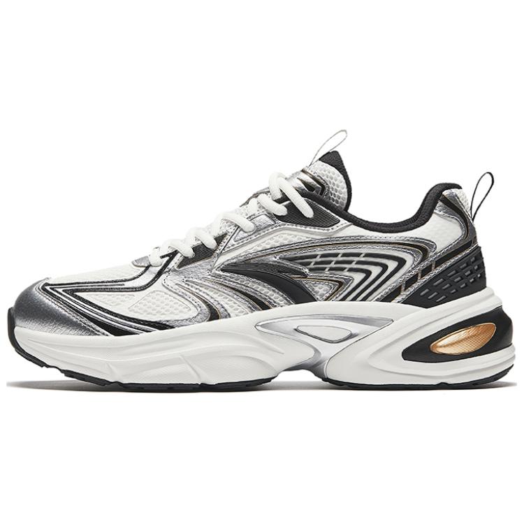 Anta Life Collection Anti-Slip Wear-Resistant Low-Top Casual Shoes Men's White Silver Black