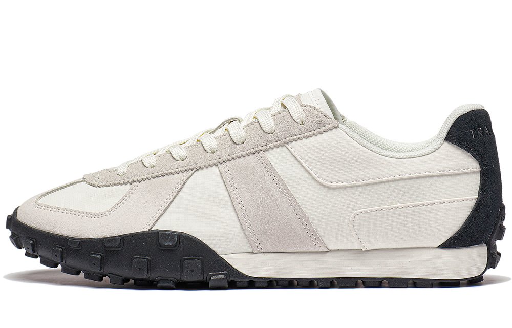 LiNing Cloud River Collection VTNG Anti Slip Wear Resistant Low Top German Army Trainers Men's Beige Black