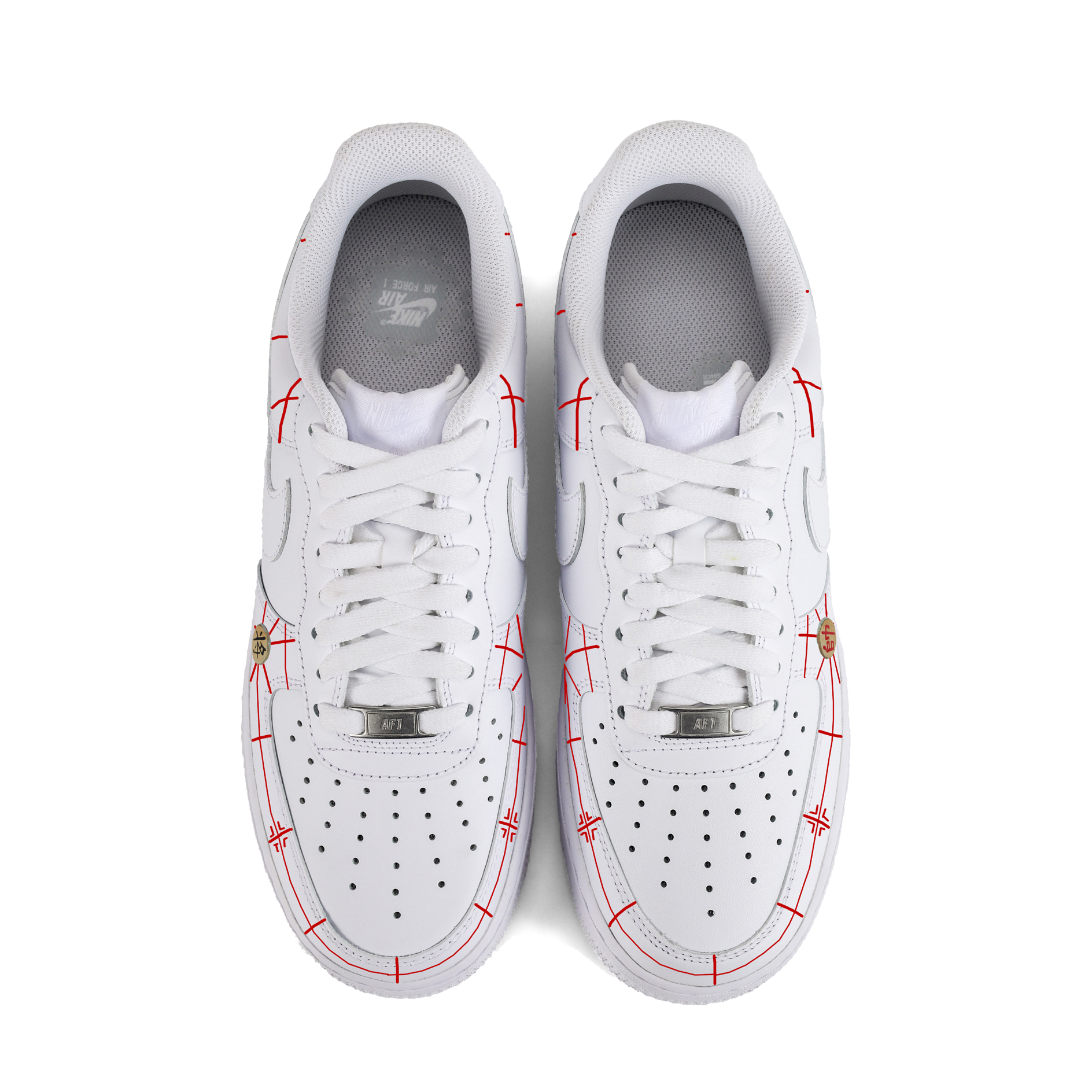 Nike Air Force 1 Air Force 1 Low-Top Skateboard Shoes Men White Red купить в интернет-магазине Yoocart с быстрой доставкой по России.