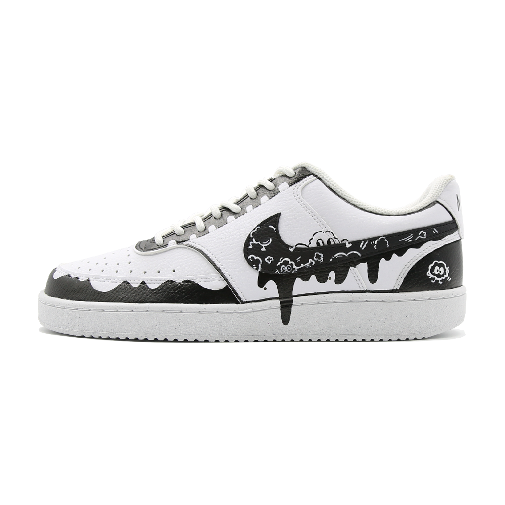 Nike Court Vision 1 Anti Slip Wear Resistant Low Top Skateboard Shoes Men's Black