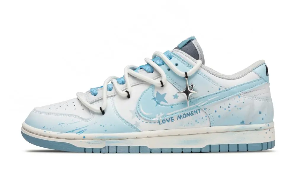 Nike Dunk Love Moment Low top Skateboard Shoes Unisex Blue White