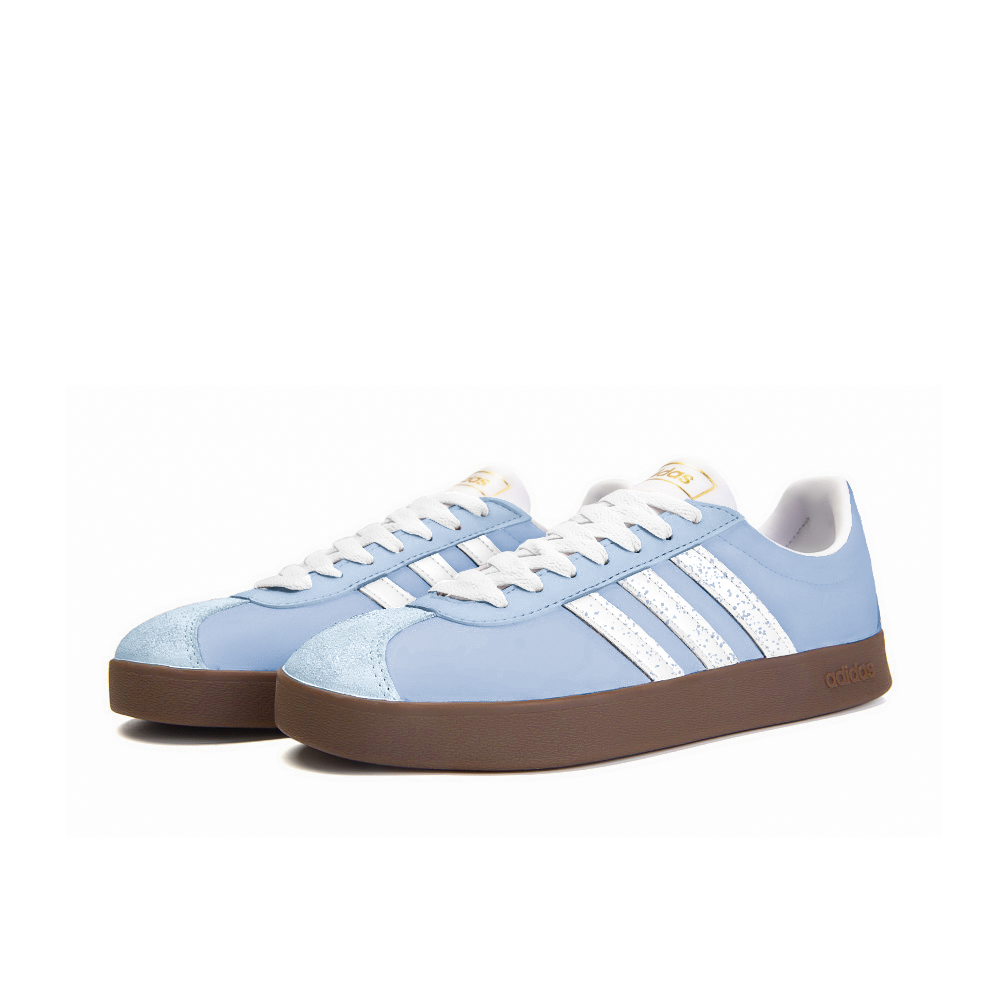 Adidas Neo VL Court 2.0 Name Yu Dong Small Flower Anti Slip Wear Resistant Low Top Skateboard Shoes Unisex Blue