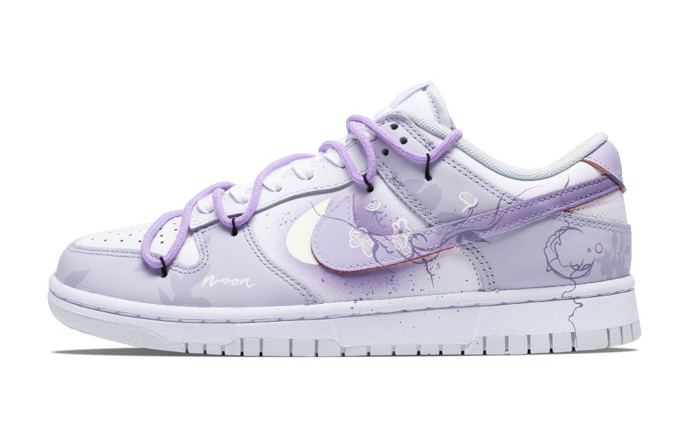 Nike Dunk Purple Dreams Coverage Anti-Slip And Wear-Resistant Lightweight Low-Top Skateboard Shoes Unisex Light Purple