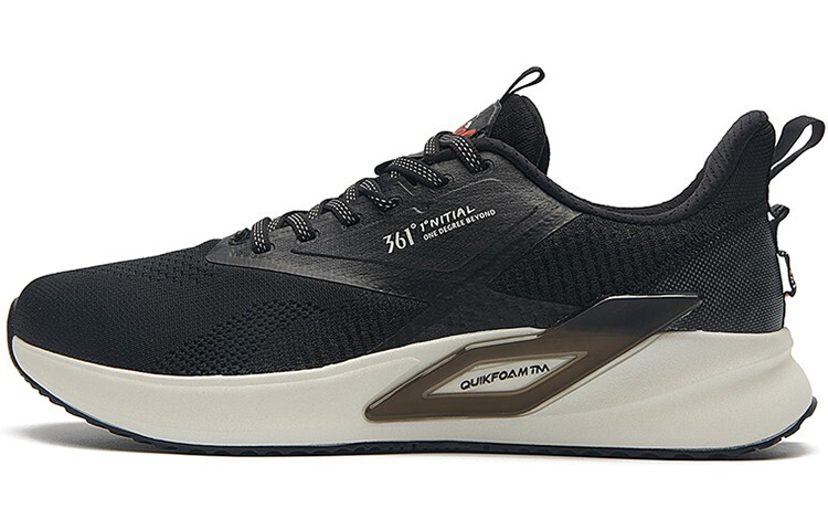 361° Breathable Lightweight And Wear-Resistant Low-Top Running Shoes Men's Black Red