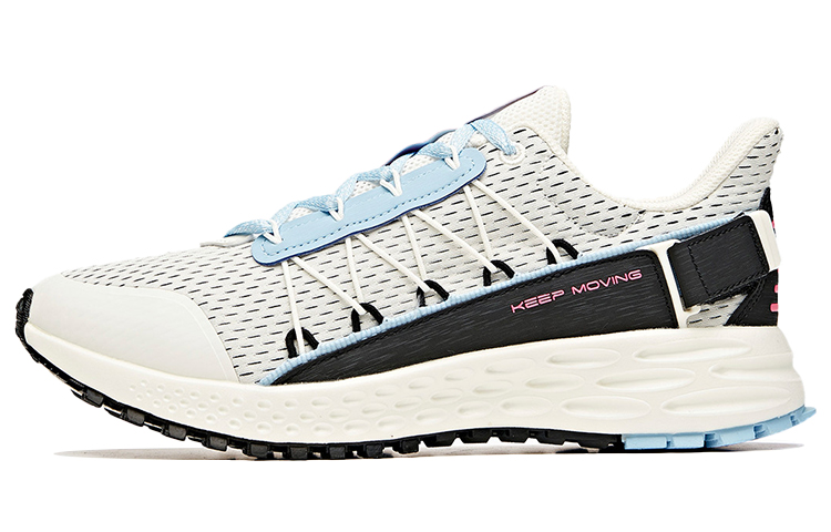 ANTA Running Shoes Women's Low top Ivory White/Hyper Blue/Black