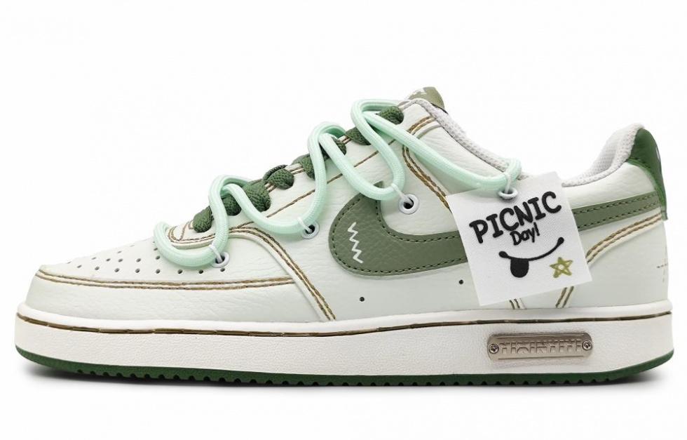 Nike Court Vision 1 Low-Top Skateboard Shoes Unisex Light Green