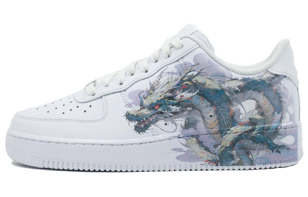 Nike Air Force 1 Slip Resistant Shock Absorbers With Abrasion Resistant Properties Low Top Skateboard Shoes Men's White