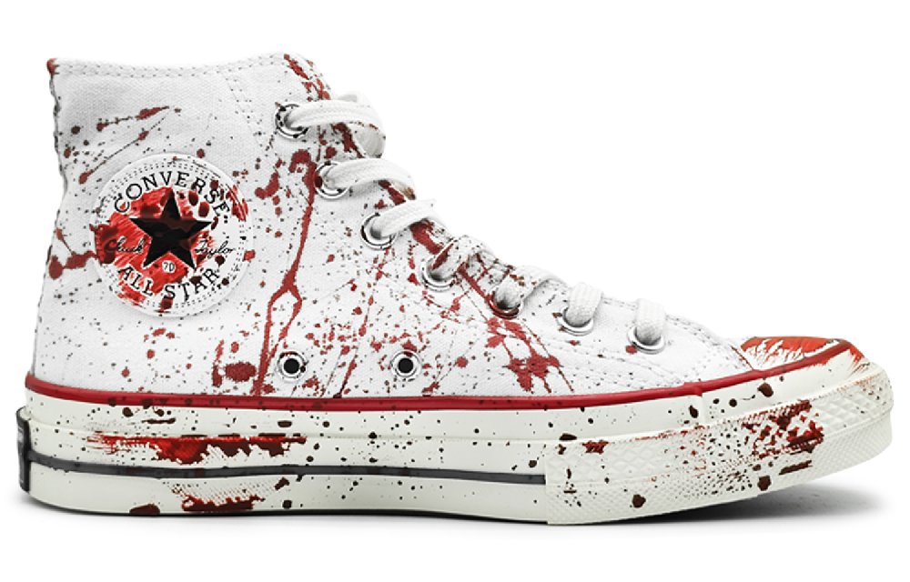 Converse 1970s Chuck Taylor Anti-Slip Wear-Resistant Breathable Lightweight High-Top Canvas Shoes Unisex White Red
