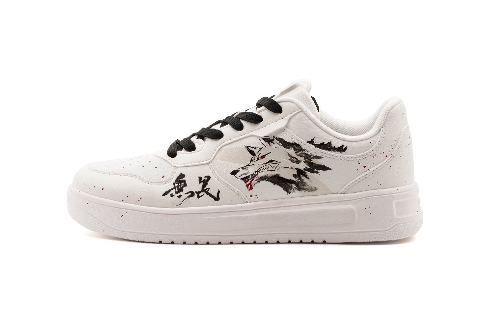 Anta Relaxed Slip Resistant Cushioning Abrasion Resistant Low Top Skateboard Shoes Unisex White
