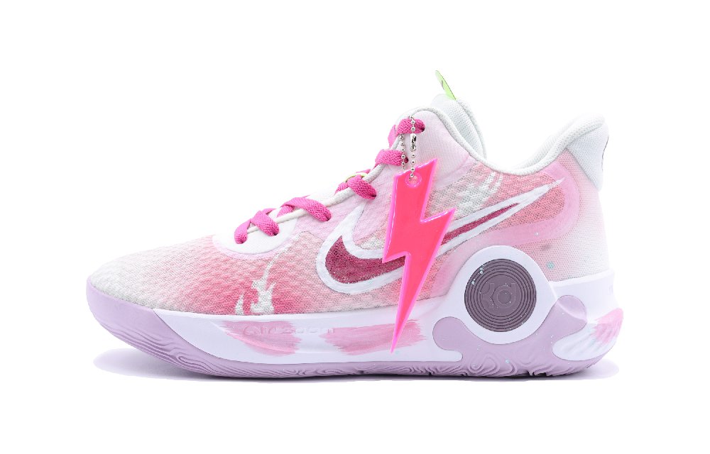 Nike KD Trey 5 IX Blaze Non-slip Wear-resistant Impact-resistant Mid-Top Vintage Basketball Shoes Unisex Pink