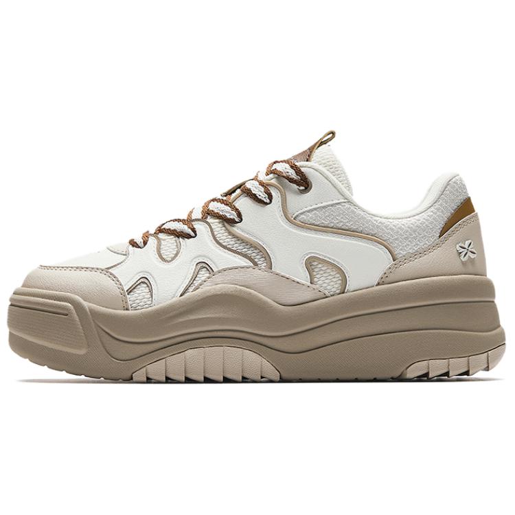ANTA Wave Skateboard Shoes Women's Low top Ivory White, Charlotte Gray