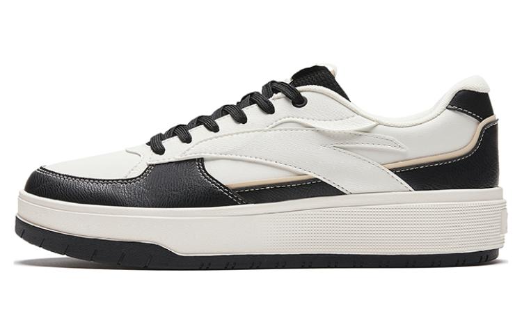 Anta Anti-Slip Wear-Resistant Low-Top Skateboard Shoes Men's Ivory White/Black