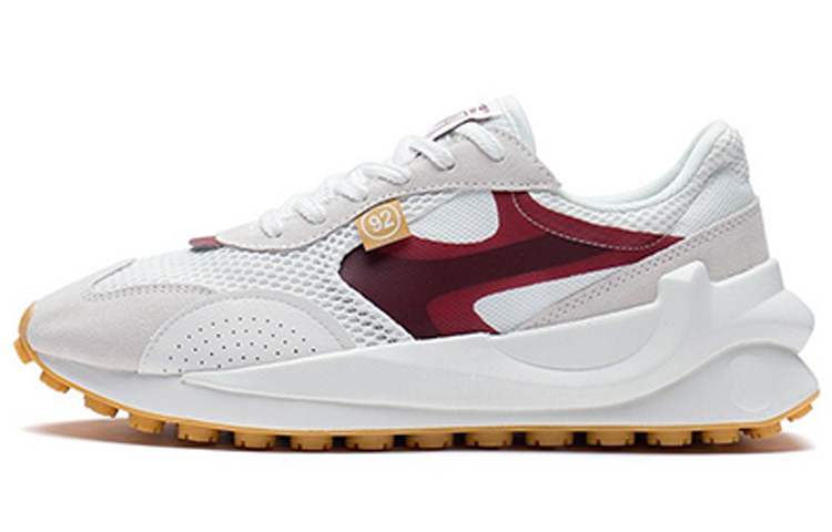 LiNing Square Cushioning Breathable Low-Top Sports Casual Shoes Women's White Red
