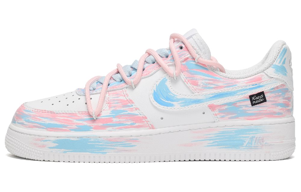 Nike Air Force 1 Low CUS ID Macaron Love Low-Top Skateboard Shoes Unisex Blue Pink