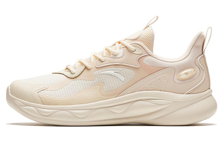 Anta Mianbomb 2 Cushioned Slip Resistant Abrasion Resistant Low Top Sprint Running Shoes Women's Beige Yellow