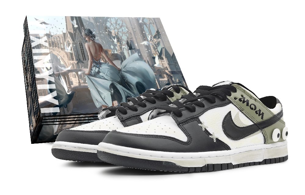 Nike Dunk Low-Top Skateboard Shoes Women's Olive Green