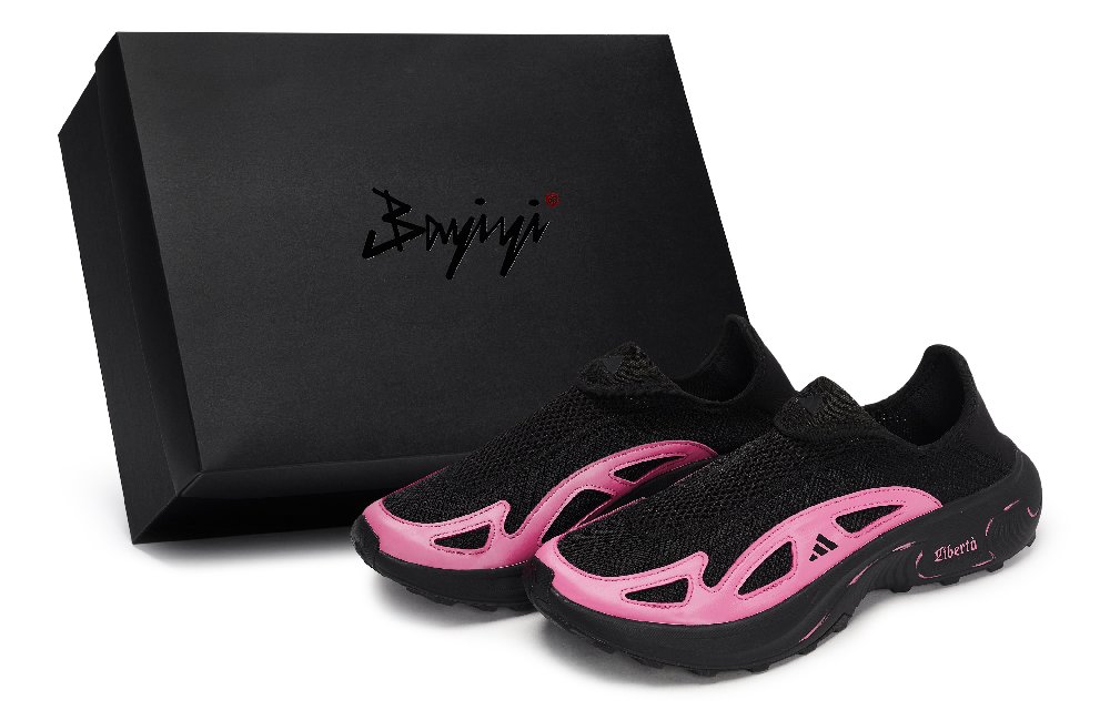 Adidas FC WALKER Starry Sky Trail Pink Anti Slip Wear Resistant Low Top Casual Shoes Men's Black Pink