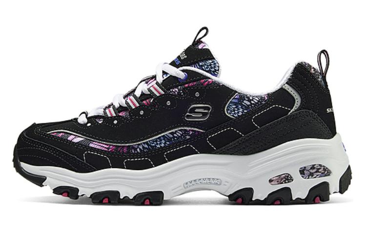 Skechers DLITES Low Top Chunky Sneakers Women's Black